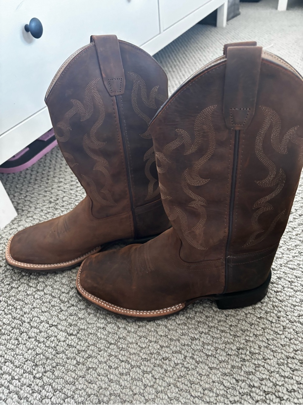 Cody James Classic Brown Leather Western Cowboy Boots